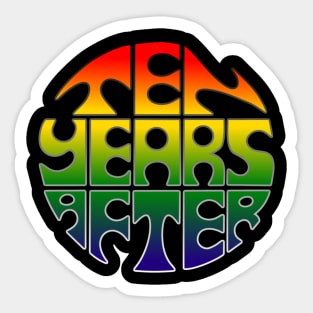 Ten Years After Rainbow Logo Sticker